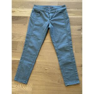 PRANA Carlotta Crop Skinny Pants Green Organic‎ Cotton Blend Women's 6 28